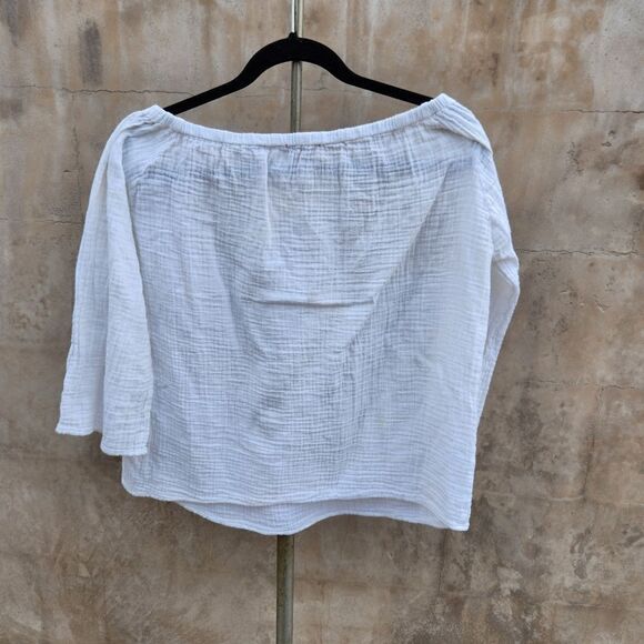 Stark X Off shoulder white gauze top - Picture 6 of 6